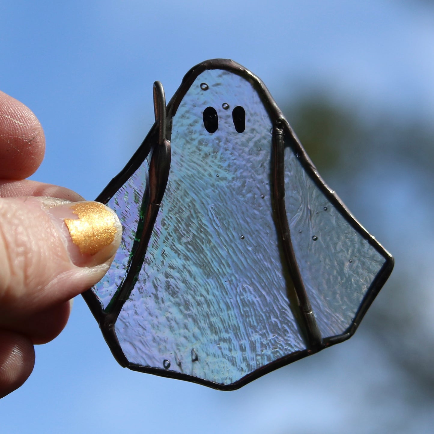 Tiny Stained Glass Ghost