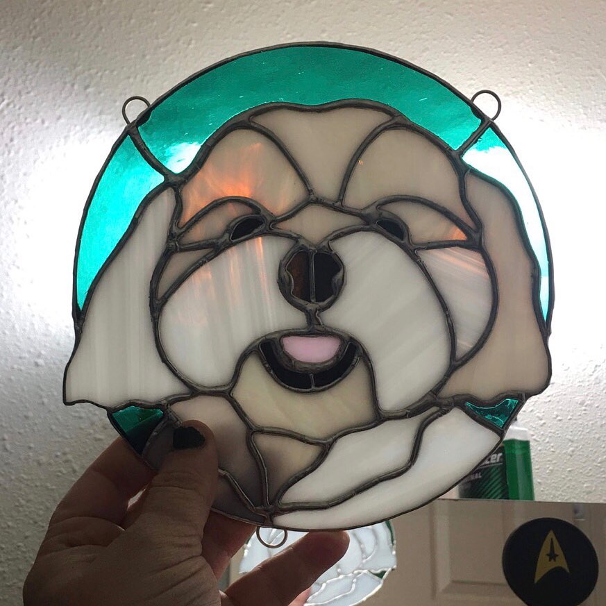 Stained Glass Pet Portrait From Photos