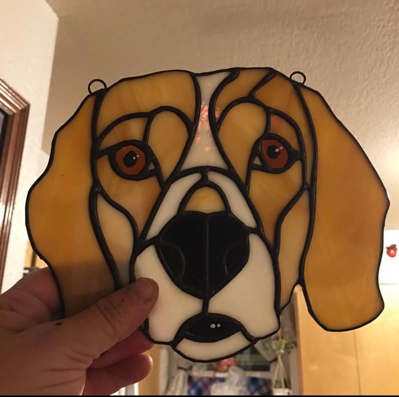 Stained Glass Pet Portrait From Photos