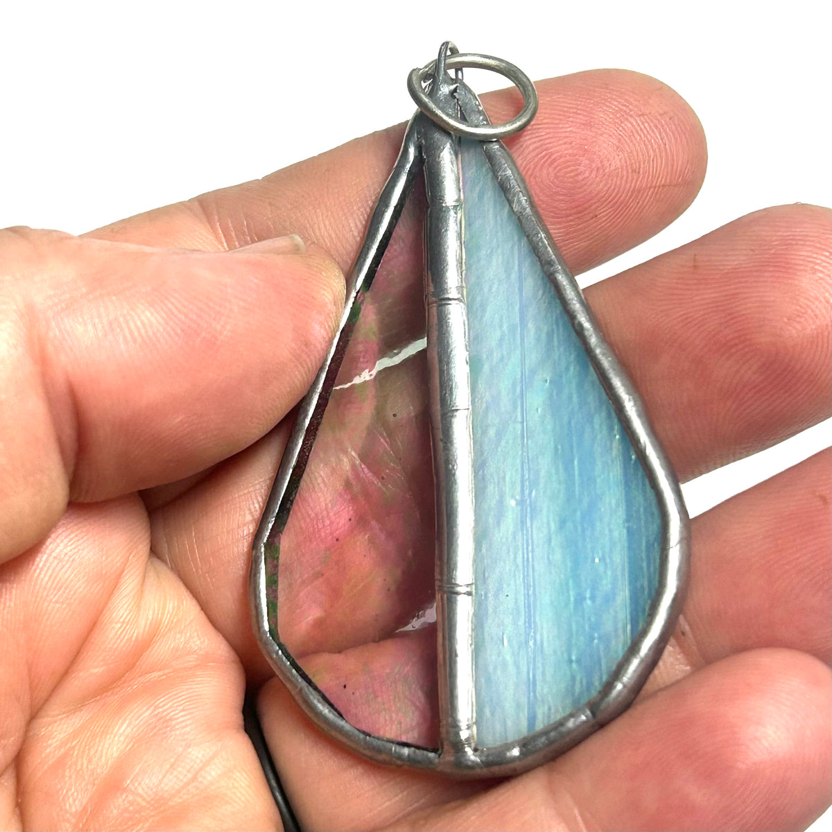 Iridescent Stained Glass Raindrop