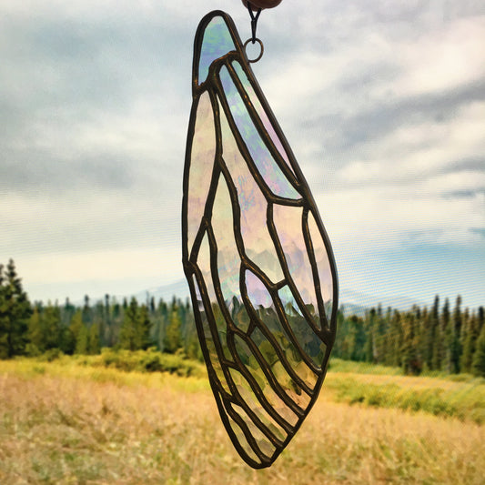 Cicada Wing Stained Glass Suncatcher